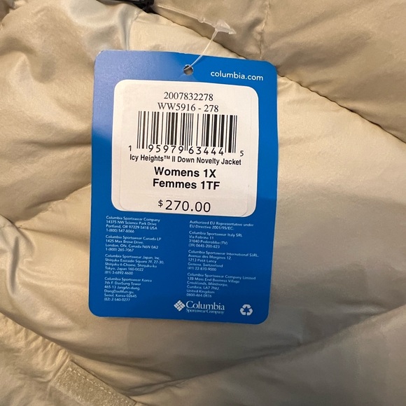 Columbia Women's Icy Heights™ II Down Novelty Jacket NWT 1x - Picture 11 of 12